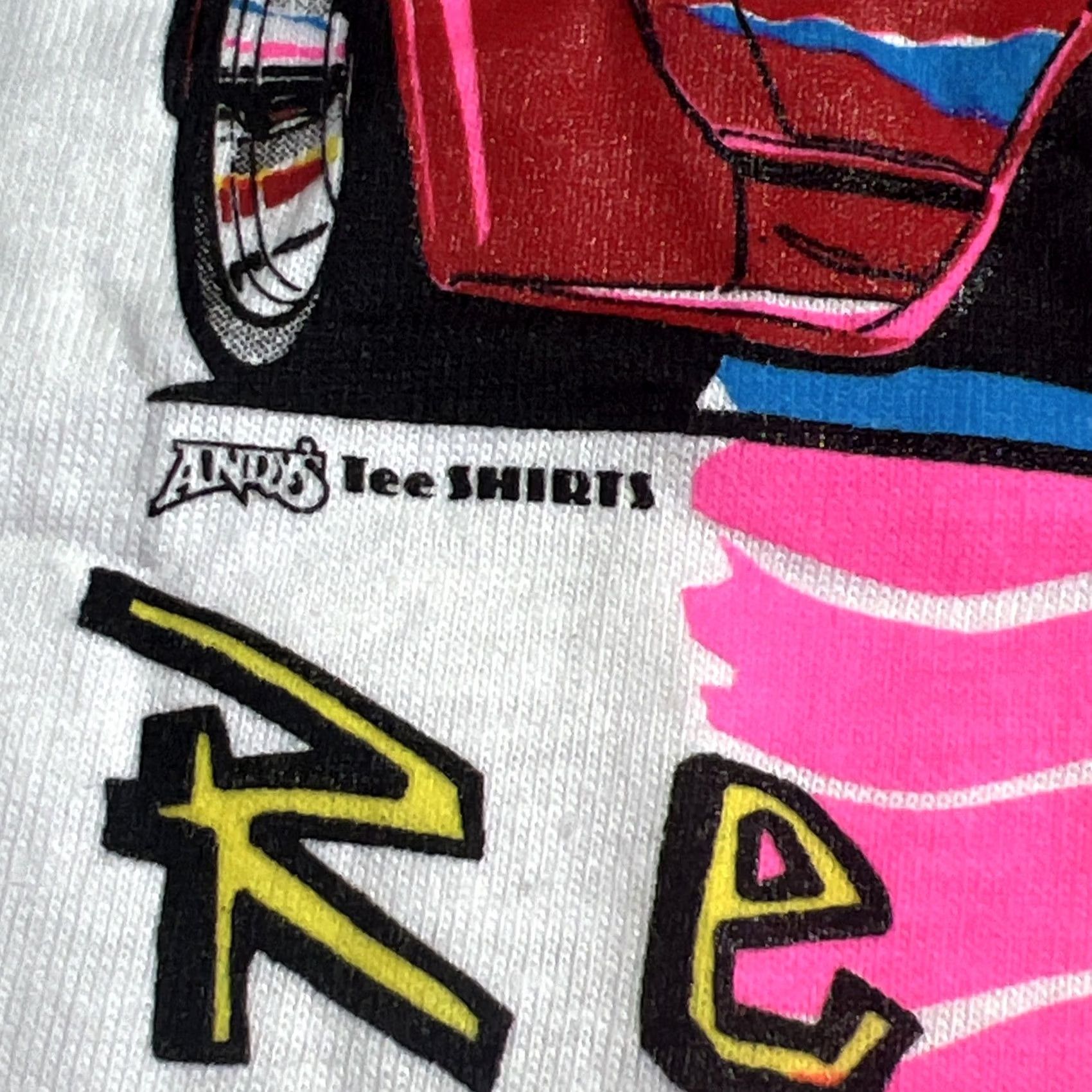 Hanes VINTAGE Hanes Hot Rods T Shirt Sweat Neons USA White Small Short Sleeve Crew Neck Men 1990s Single Stitch Cotton Size US S / EU 44-46 / 1 - 5 Thumbnail