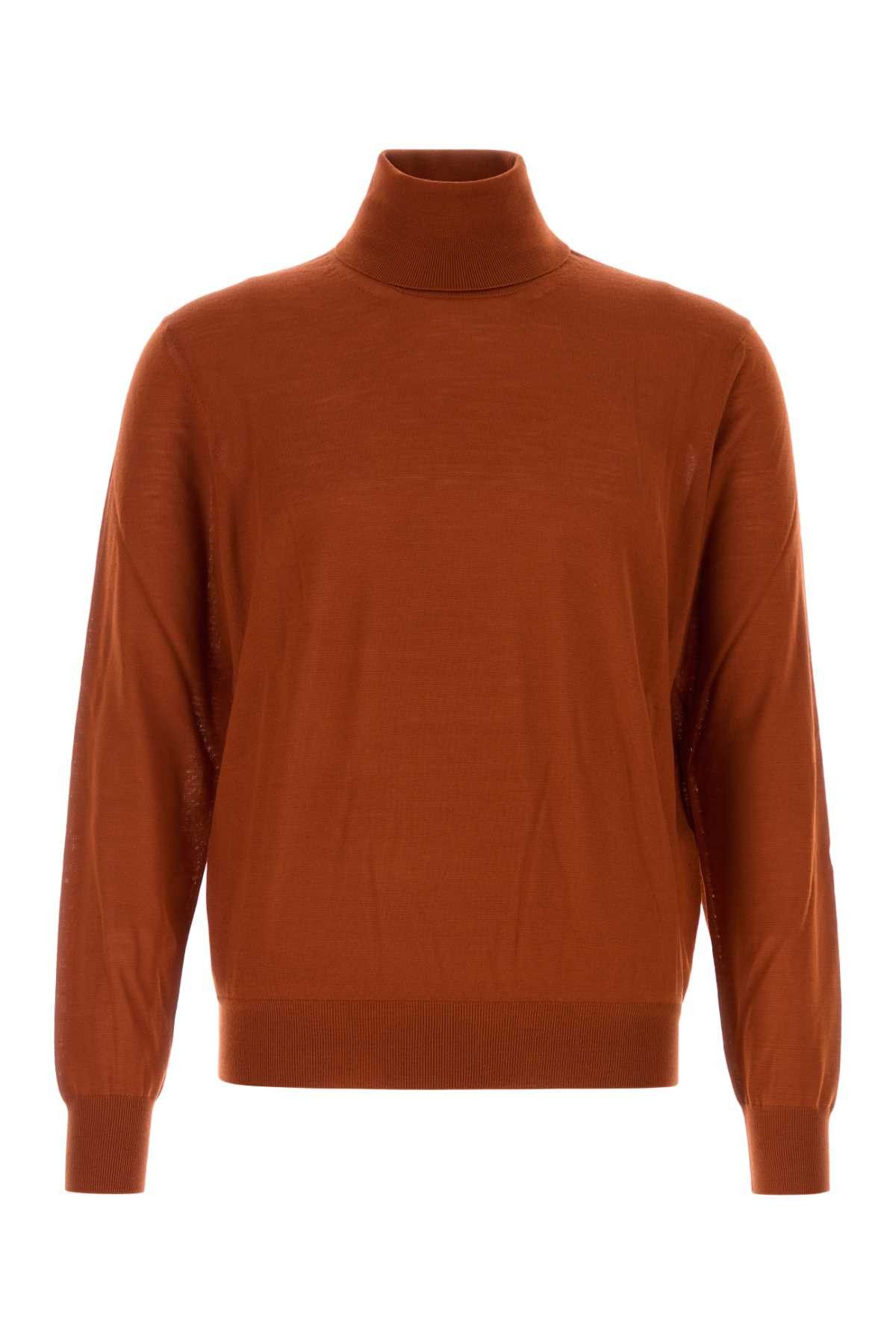 Saint Laurent Paris Orange Wool Sweater Size US M / EU 48-50 / 2 - 1 Thumbnail