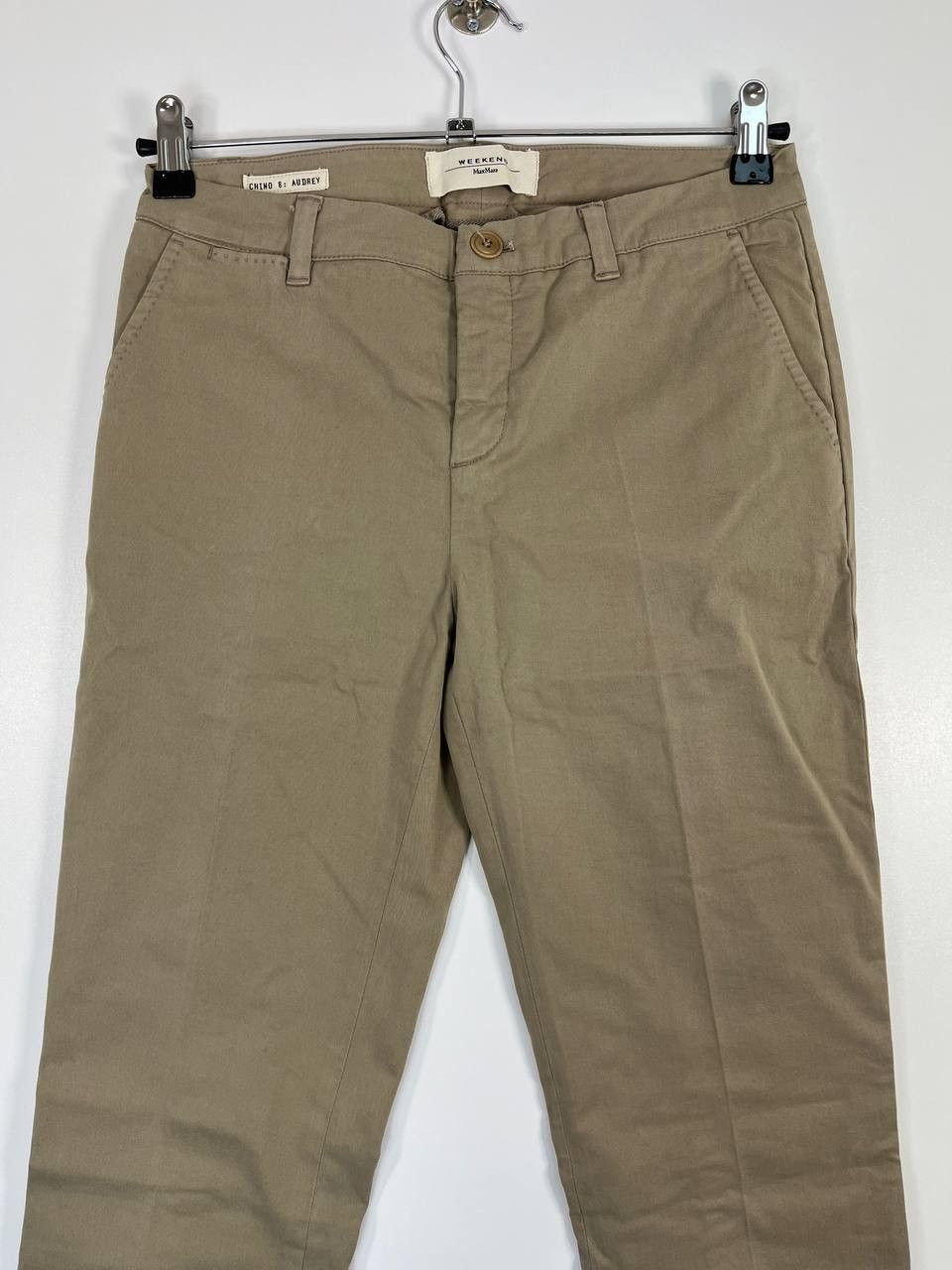 Other Weekend Max Mara Audrey Chino Pants Beige Slim Fit Size 8 Size 26" / US 2 / IT 38 - 2 Thumbnail