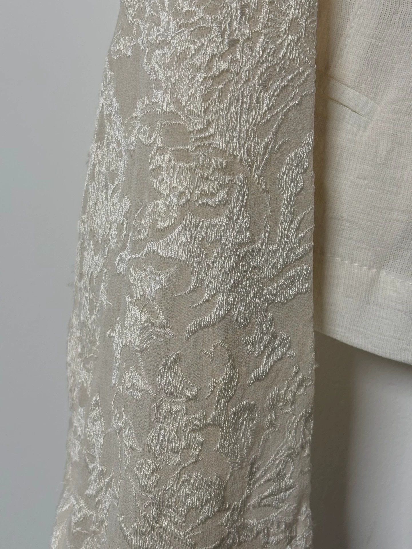 Ann Demeulemeester Ann Demeulemeester White Jacquard Embroidered Short Jacket Size S / US 4 / IT 40 - 7 Thumbnail