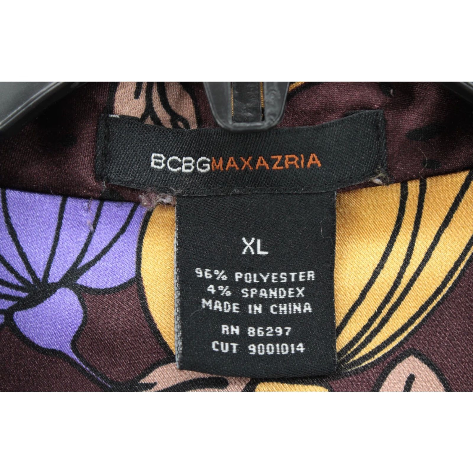 Bcbgmaxazria VINTAGE BCBGMAXAZRIA Blouse Women's XL Floral Purple Brown Y2K Fairy Faux Wrap Blouse Size XL / US 12-14 / IT 48-50 - 6 Thumbnail