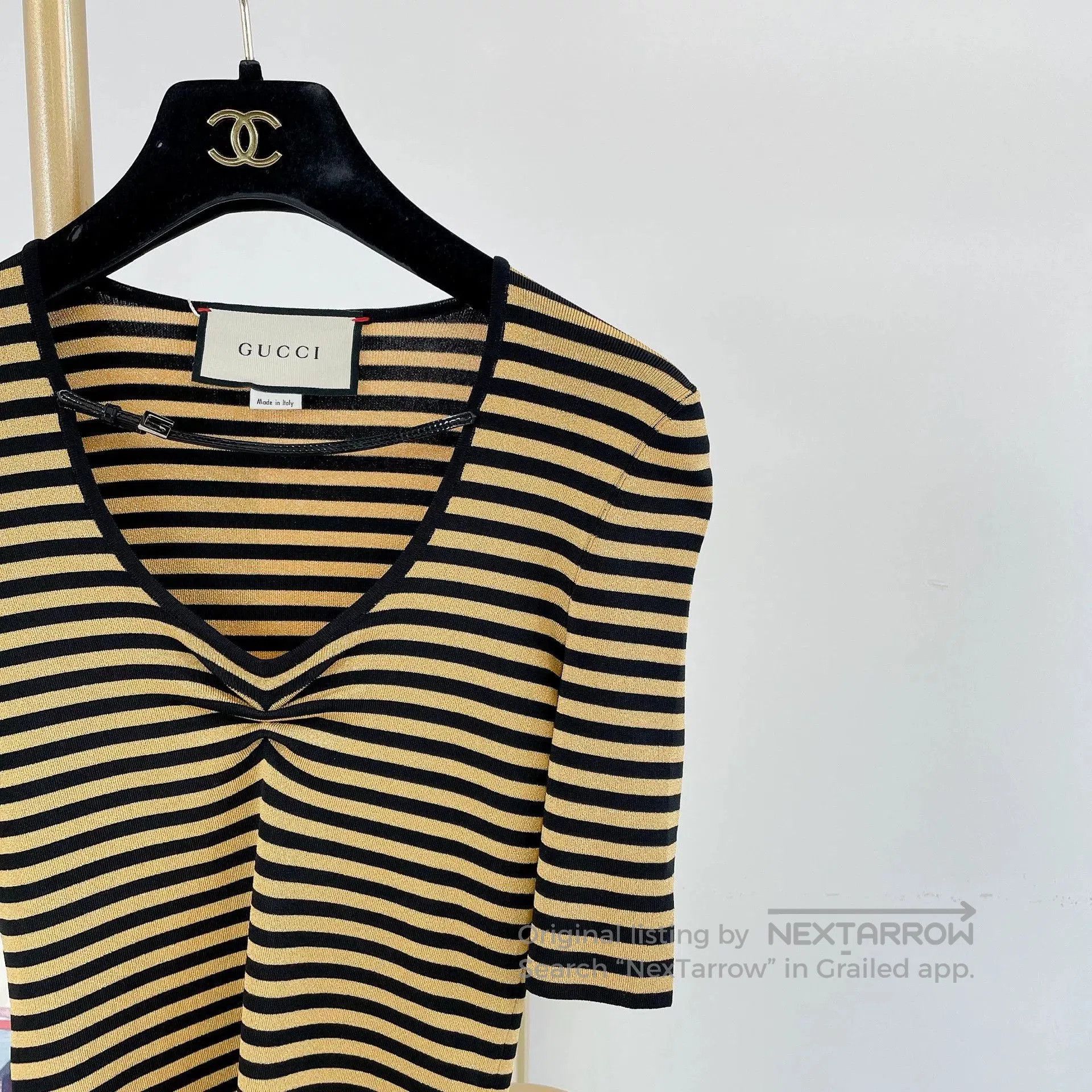 Gucci gucci striped knit top size xs. Size US XS / EU 42 / 0 - 4 Thumbnail