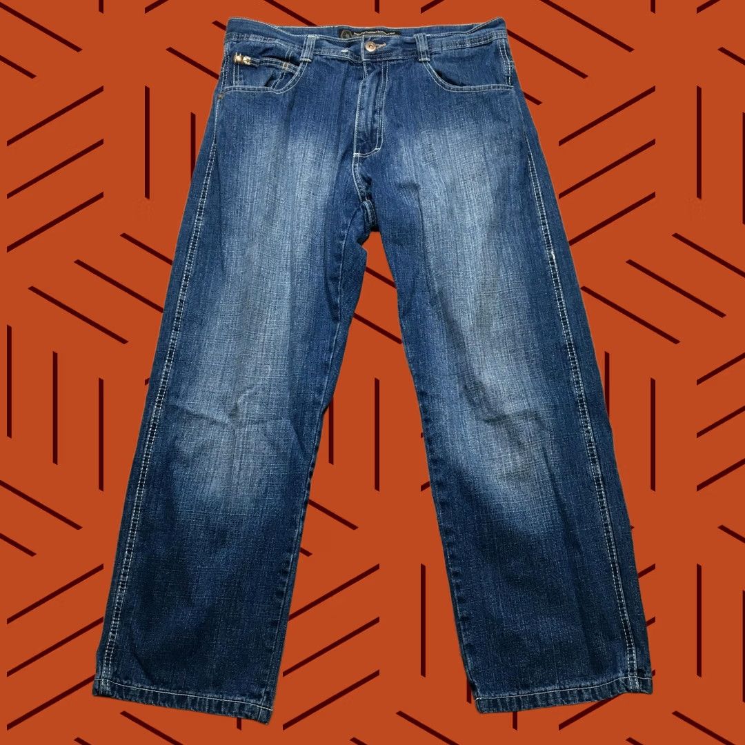 Southpole VINTAGE Southpole Jeans Mens 34 Blue Denim Straight Leg Relaxed Fit Baggy Skater Pants Permanent 90s Mens Size US 34 / EU 50 - 1 Thumbnail