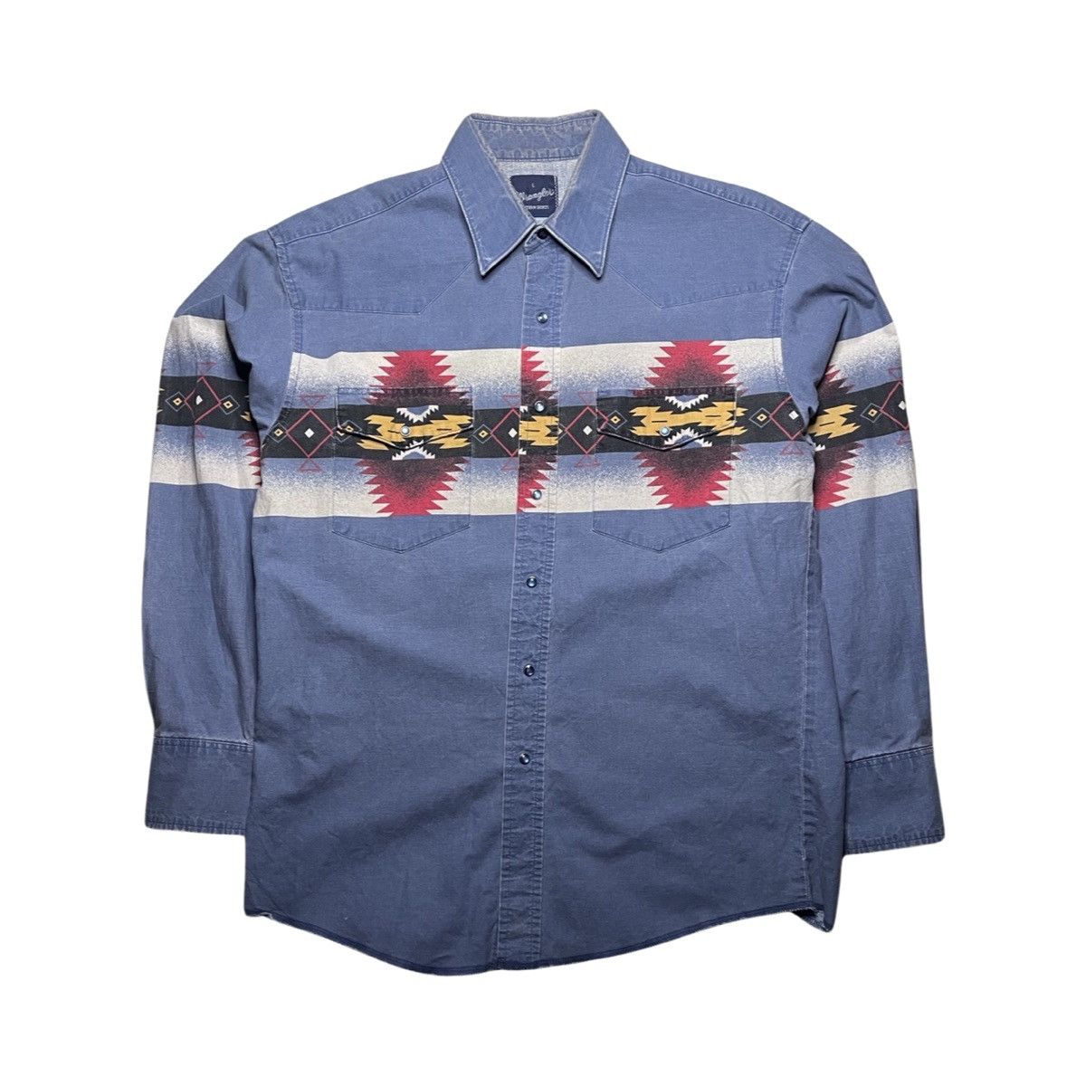Vintage × Wrangler vintage wrangler tribal print pearl snap button up shirt Size US L / EU 52-54 / 3 - 1 Thumbnail