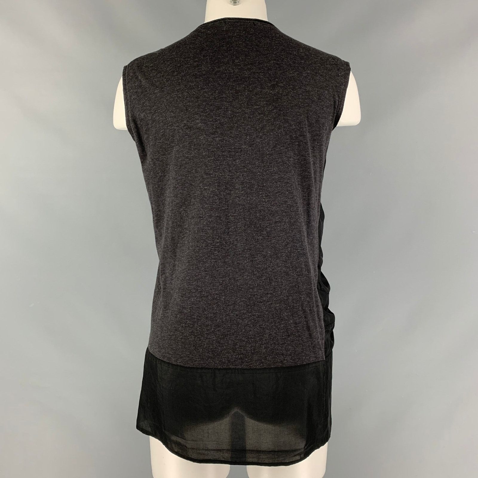 Marni MARNI Size 2 Black Triacetate Ruffled Sleeveless Blouse Size XS / US 0-2 / IT 36-38 - 3 Thumbnail