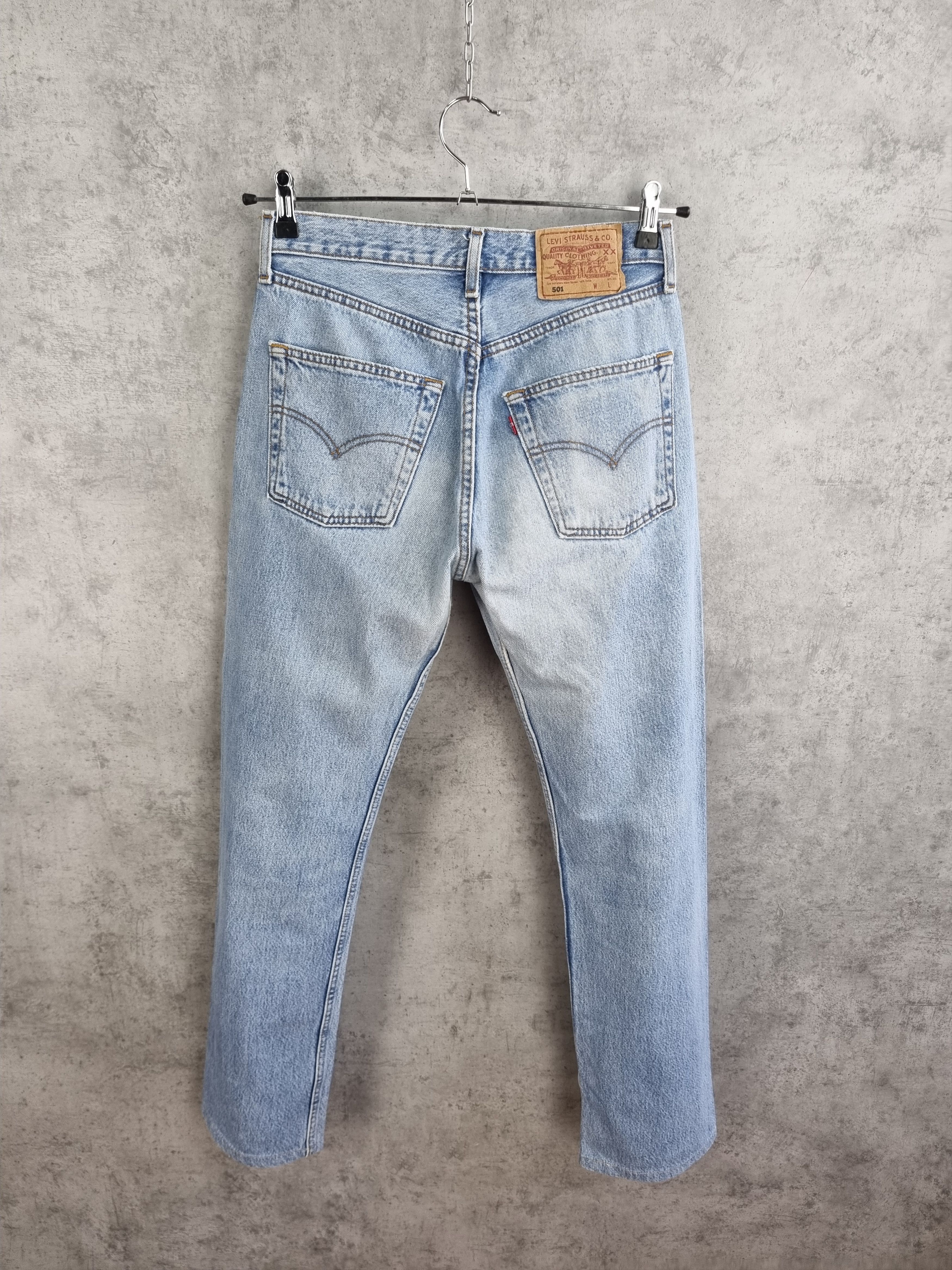 Levi's × Levi's Vintage Clothing × Vintage 95s Unique Blue Sky Faded in Time Levis 501 Beautiful Jeans Size US 31 - 9 Thumbnail