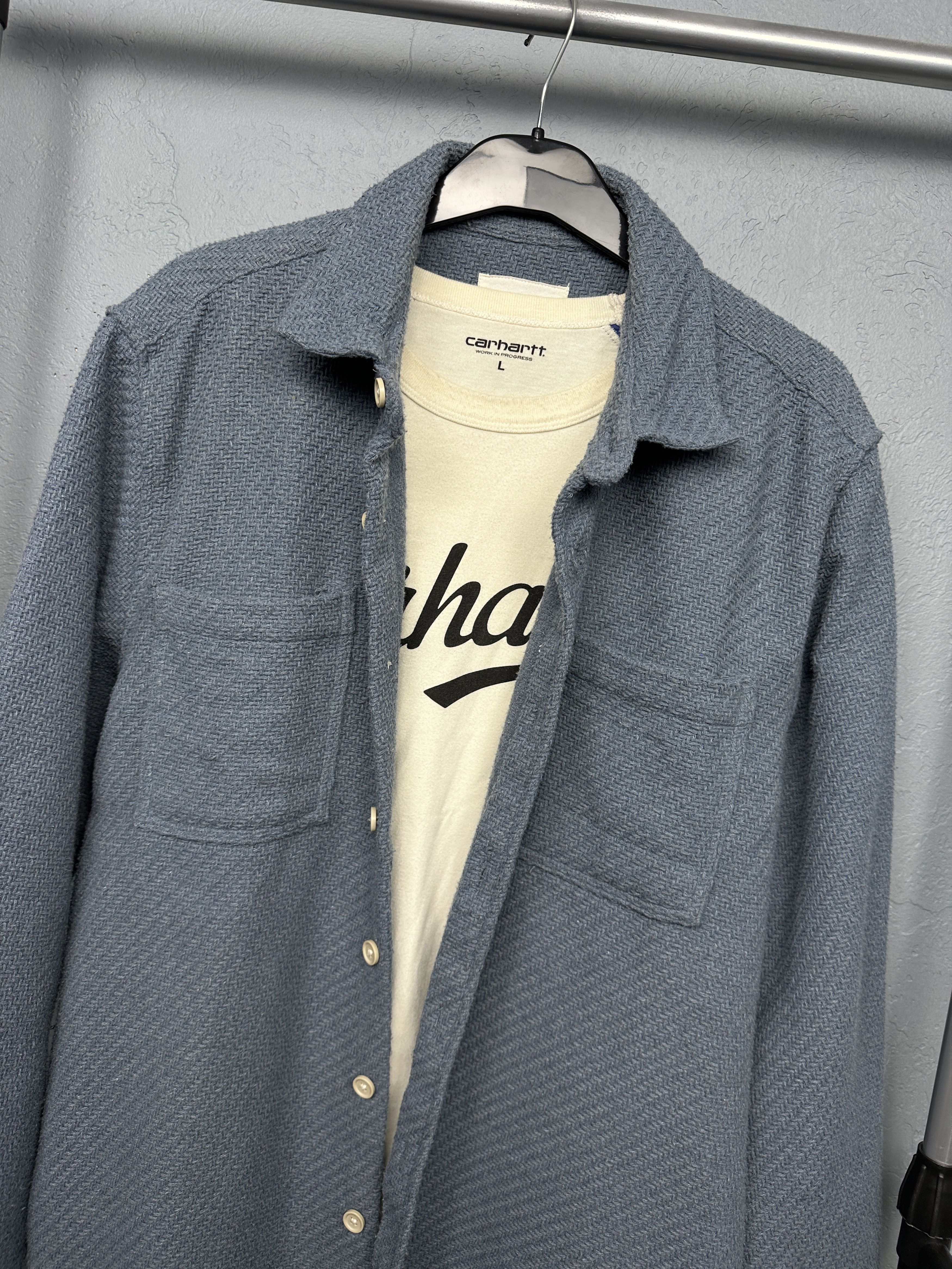 Folk Folk Mens Overshirt Jacket Heavy Cotton Flannel Shirt Size US XL / EU 56 / 4 - 2 Thumbnail