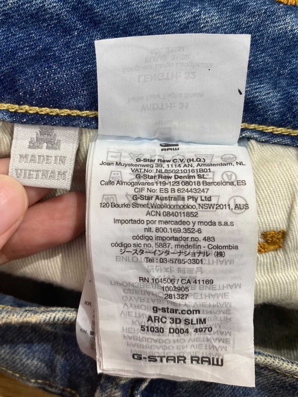G-Star G-Star Raw Twist Leg Distressed Style Ripped Jeans Size US 32 / EU 48 - 11 Thumbnail