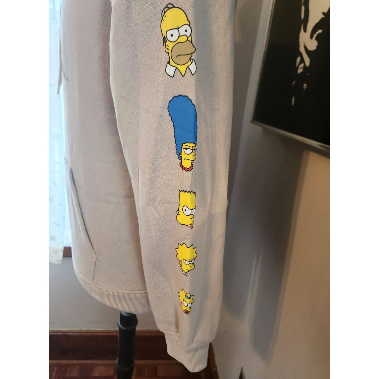H&M H&M The Simpsons Hoodie Sweatshirt Adult Small Beige Pullover Cartoon Graphic Print Unisex Size US S / EU 44-46 / 1 - 3 Thumbnail