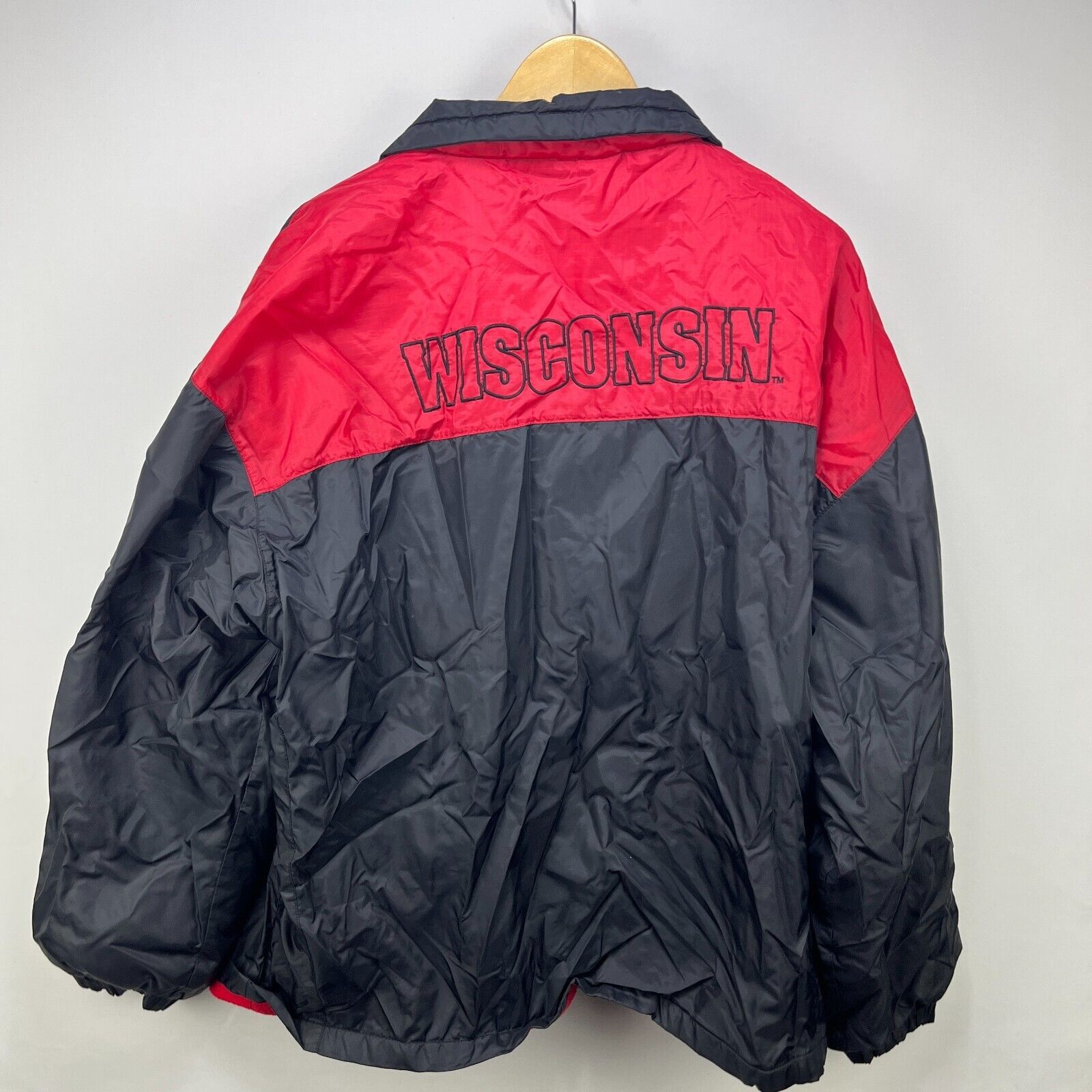 Starter × Vintage Vintage 90s Starter Wisconsin Badgers Fleece Lined Jacket XL Size US XL / EU 56 / 4 - 4 Thumbnail
