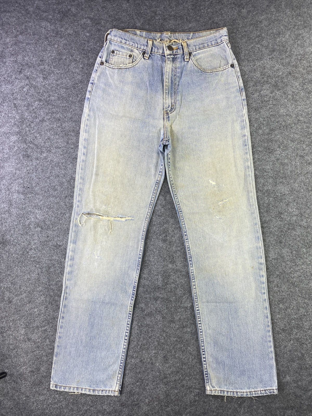 Jean × Levi's × Vintage VINTAGE LEVIS 519 DISTRESS BLUE WASH JEANS - J911 Size US 29 - 1 Thumbnail