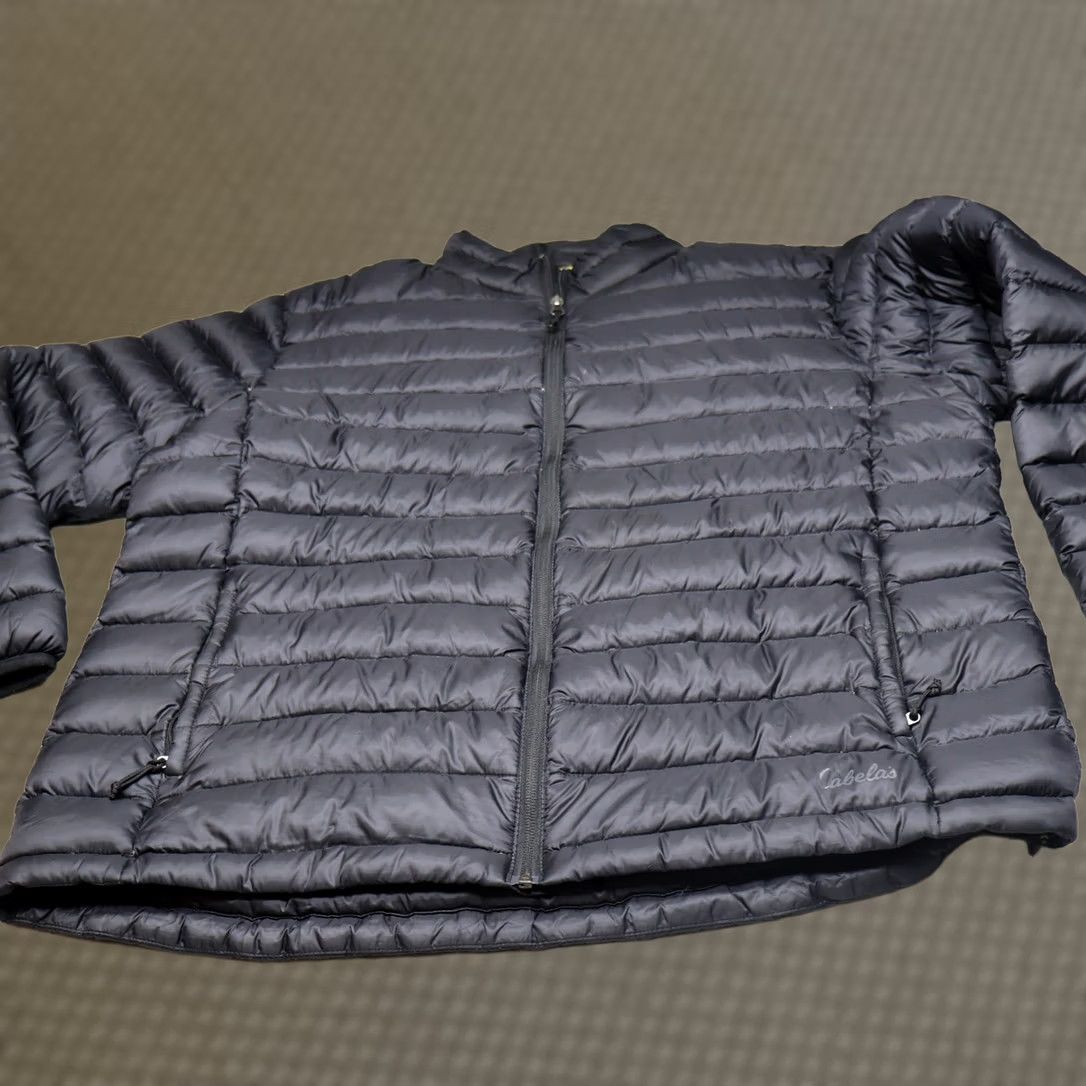 Vintage Cabela's Down Jacket Mens XL Black Insulated Quilted Full Zip Outdoor Puffer Size US XL / EU 56 / 4 - 1 Thumbnail