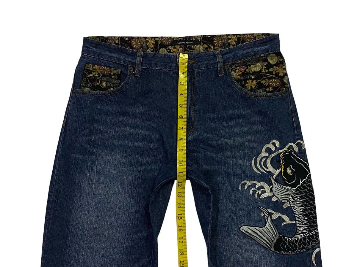 Japanese Brand Japanese Brand Memory Special Koi Fish Embroidery Jeans Size US 34 / EU 50 - 5 Thumbnail