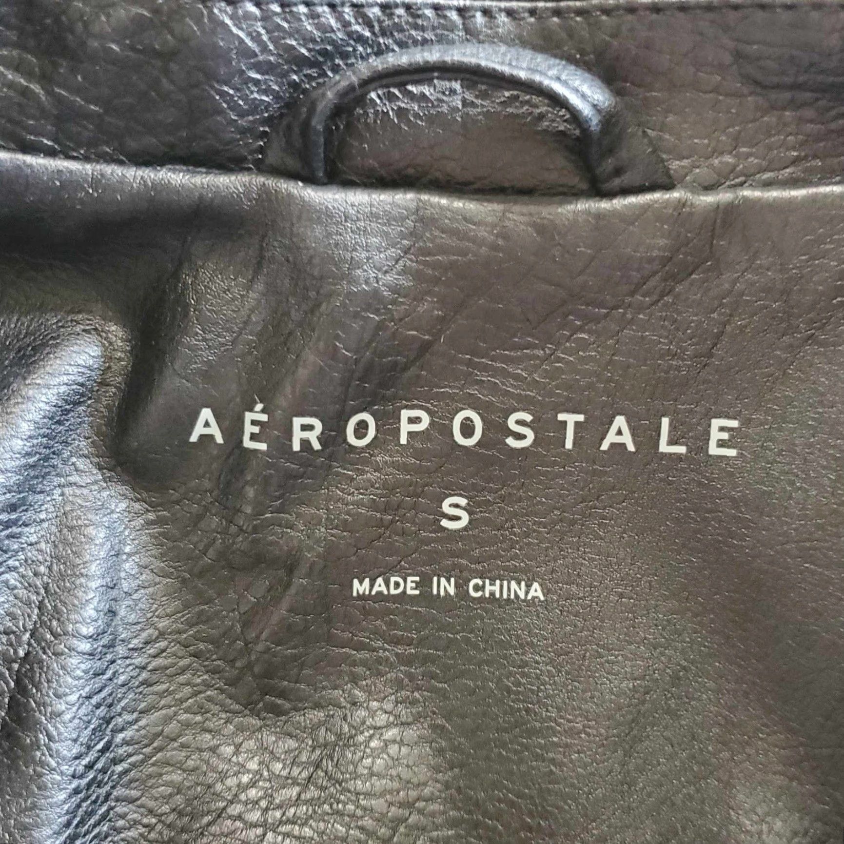 Vintage VINTAGE Aéropostale Jacket Womens Small S Embroidered Flowers Faux Leather Black Cotton Blend Size S / US 4 / IT 40 - 2 Thumbnail