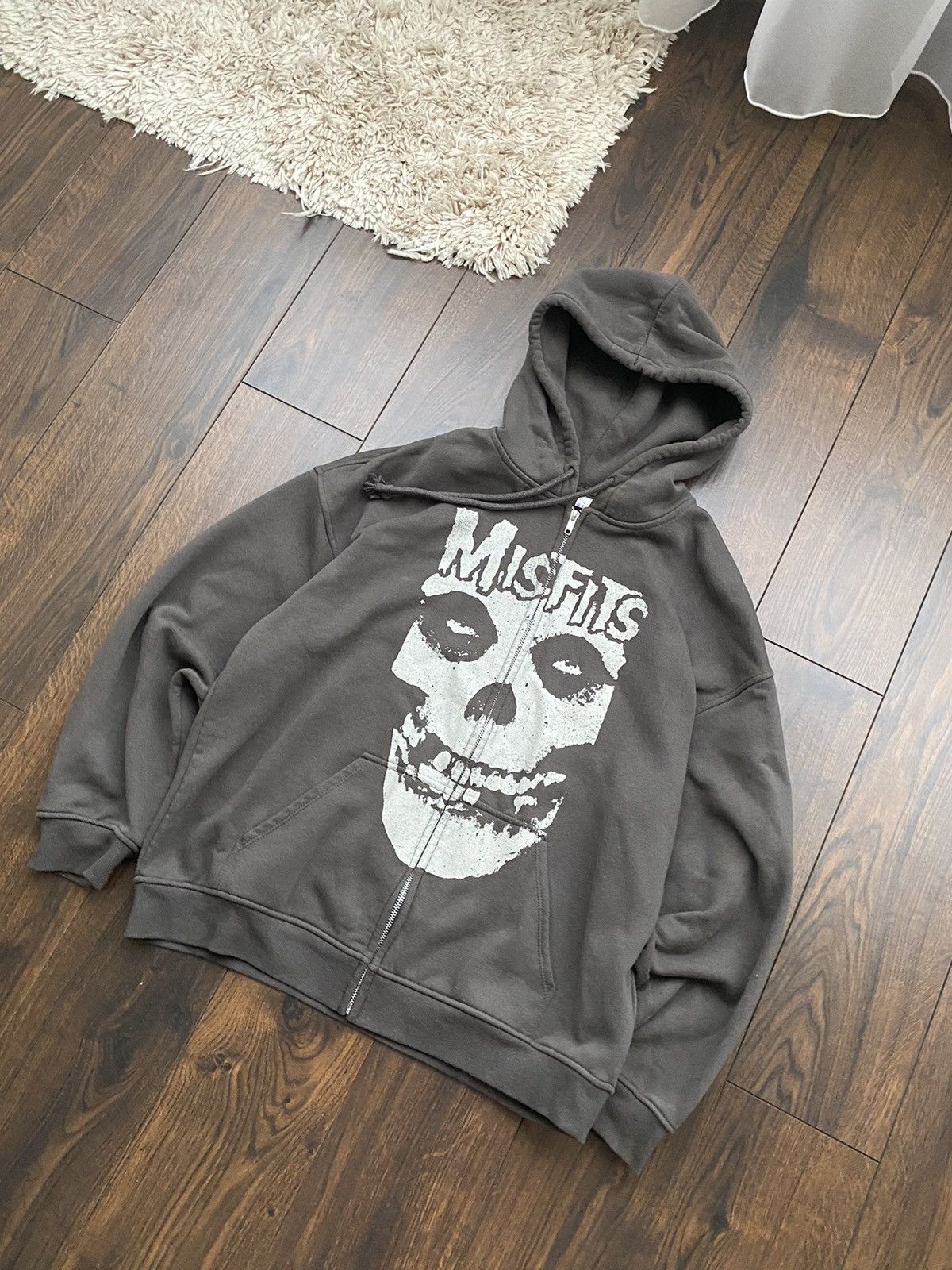 Vintage Vintage Misfits Zip Hoodie Washed Distressed 90s Punks Band ...