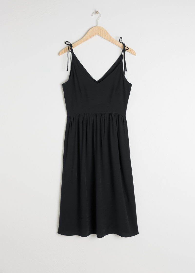 & Other Stories & Other Stories Tie Shoulder Midi Dress Dress Size XS / US 0-2 / IT 36-38 - 1 Thumbnail