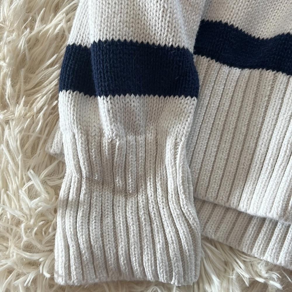 Designer Tyler Boe 23220 Navy and White Striped Sweater Size XS / US 0-2 / IT 36-38 - 6 Thumbnail