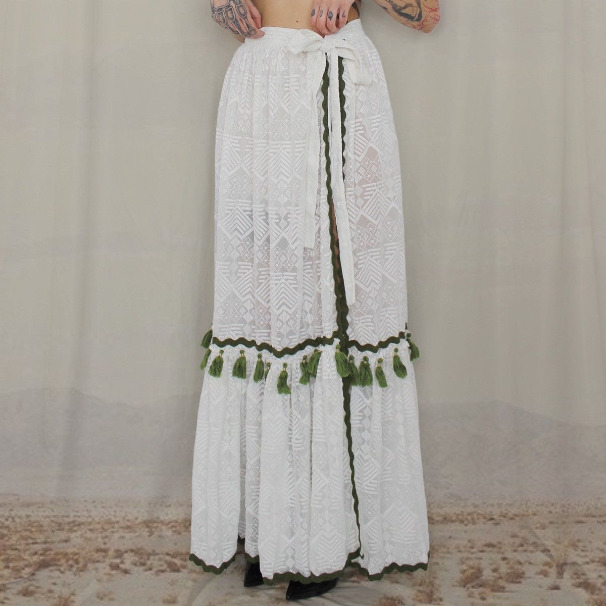 Vintage 🤍LACE MAXI SKIRT🤍 Size 28" / US 6 / IT 42 - 3 Thumbnail