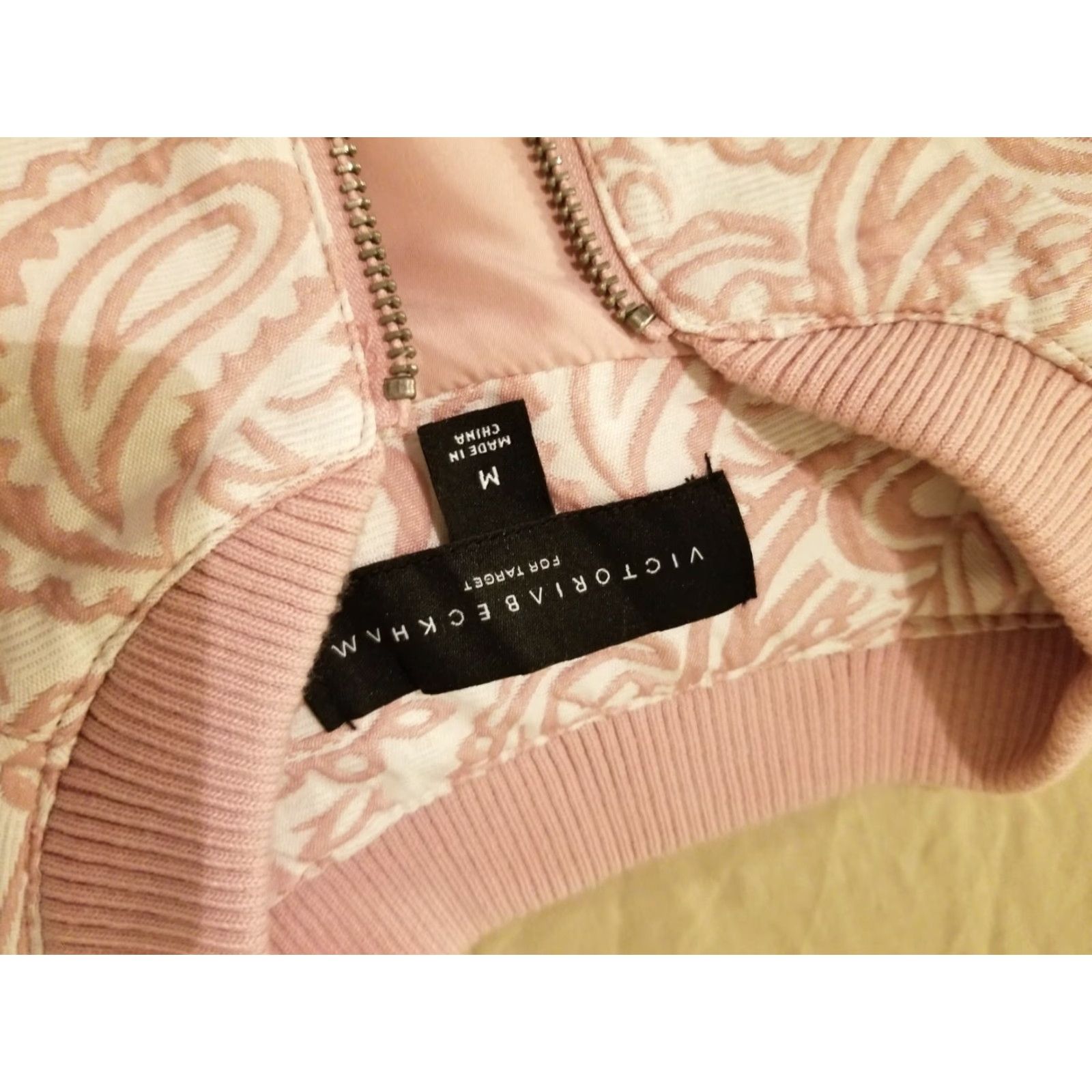 Vintage Womens Victoria Beckham Jacket M Medium Pink Cotton Bomber Jacket Womens M Pink Victoria Beckham Jacket Size M / US 6-8 / IT 42-44 - 5 Thumbnail