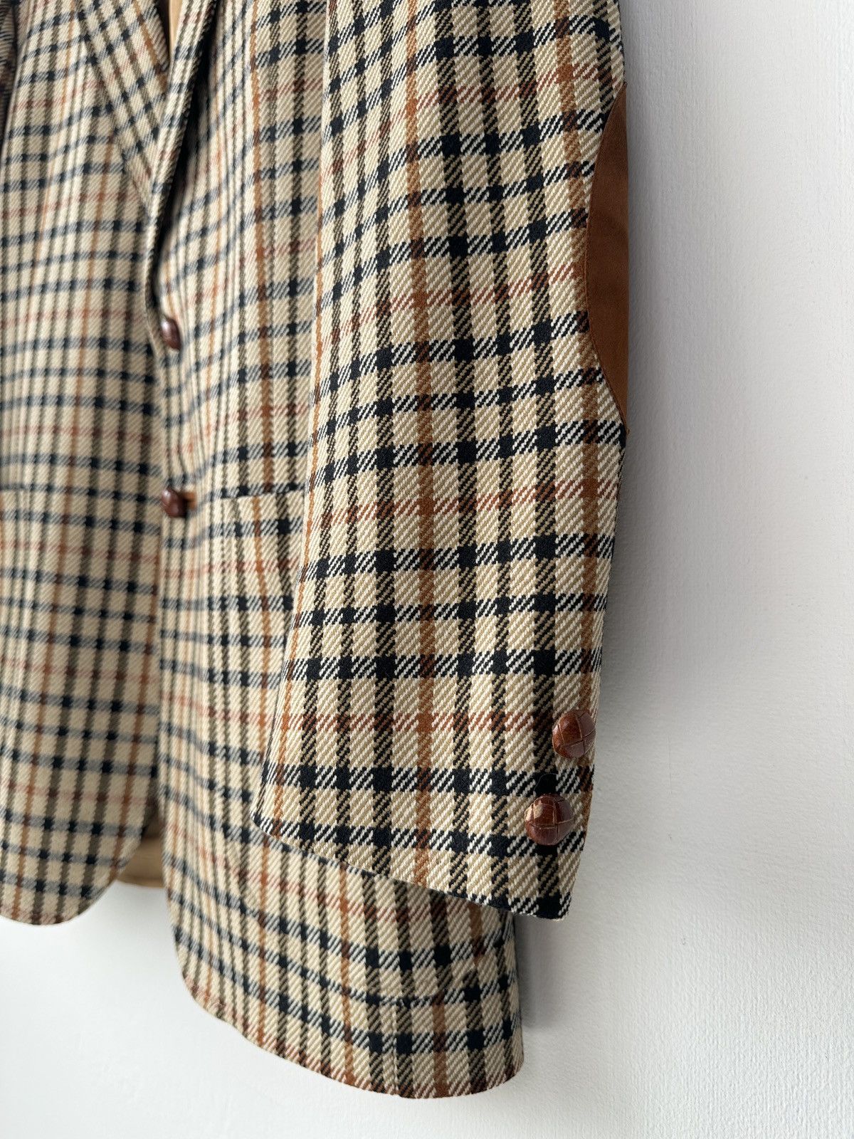 DAKS DAKS London Signature Wool Blazer Jacket Check Made in UK Size 40R - 15 Thumbnail