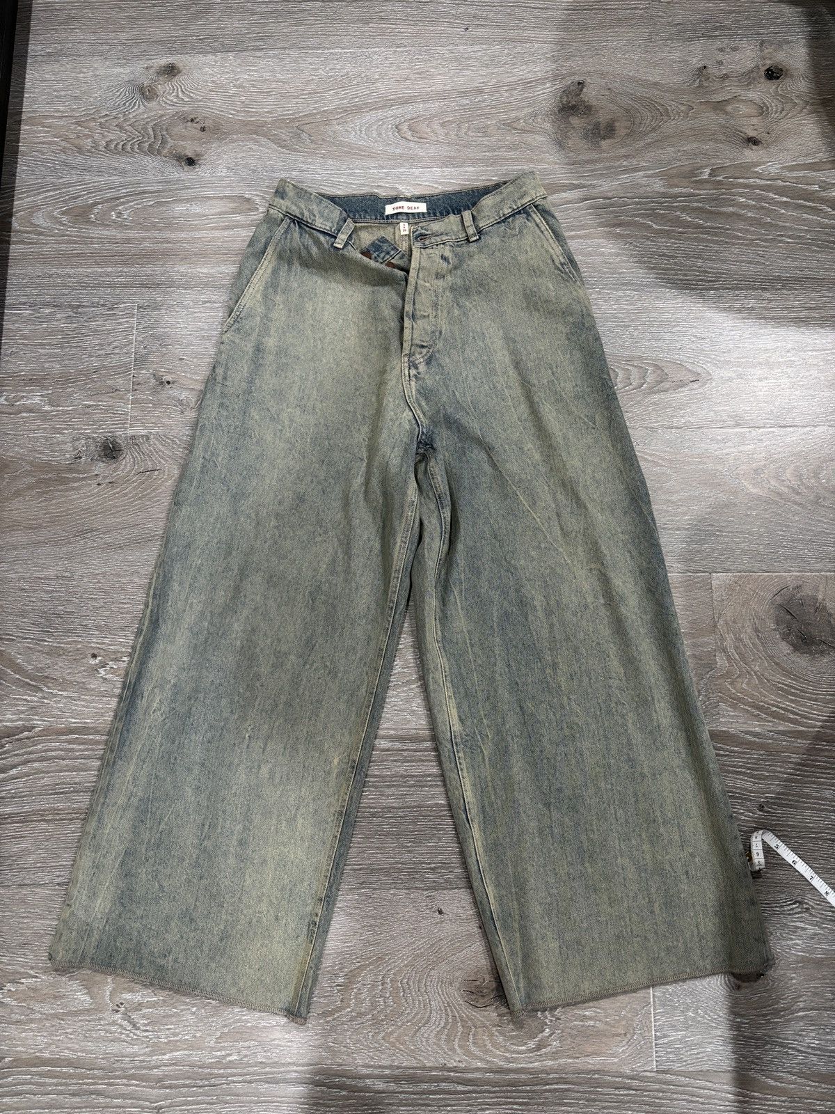 Other Tone Deaf Green Baggy Oversized Jean Size US 30 / EU 46 - 1 Thumbnail