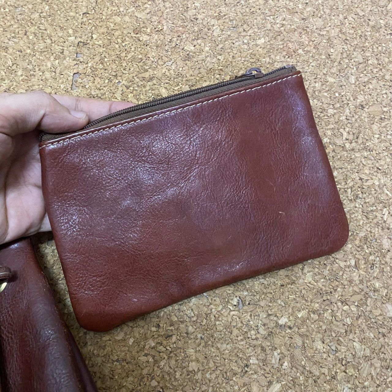 Handmade Texier Vintage Leather Backpack w/ Matching Mini Pouch — Size ONE SIZE - 15 Thumbnail
