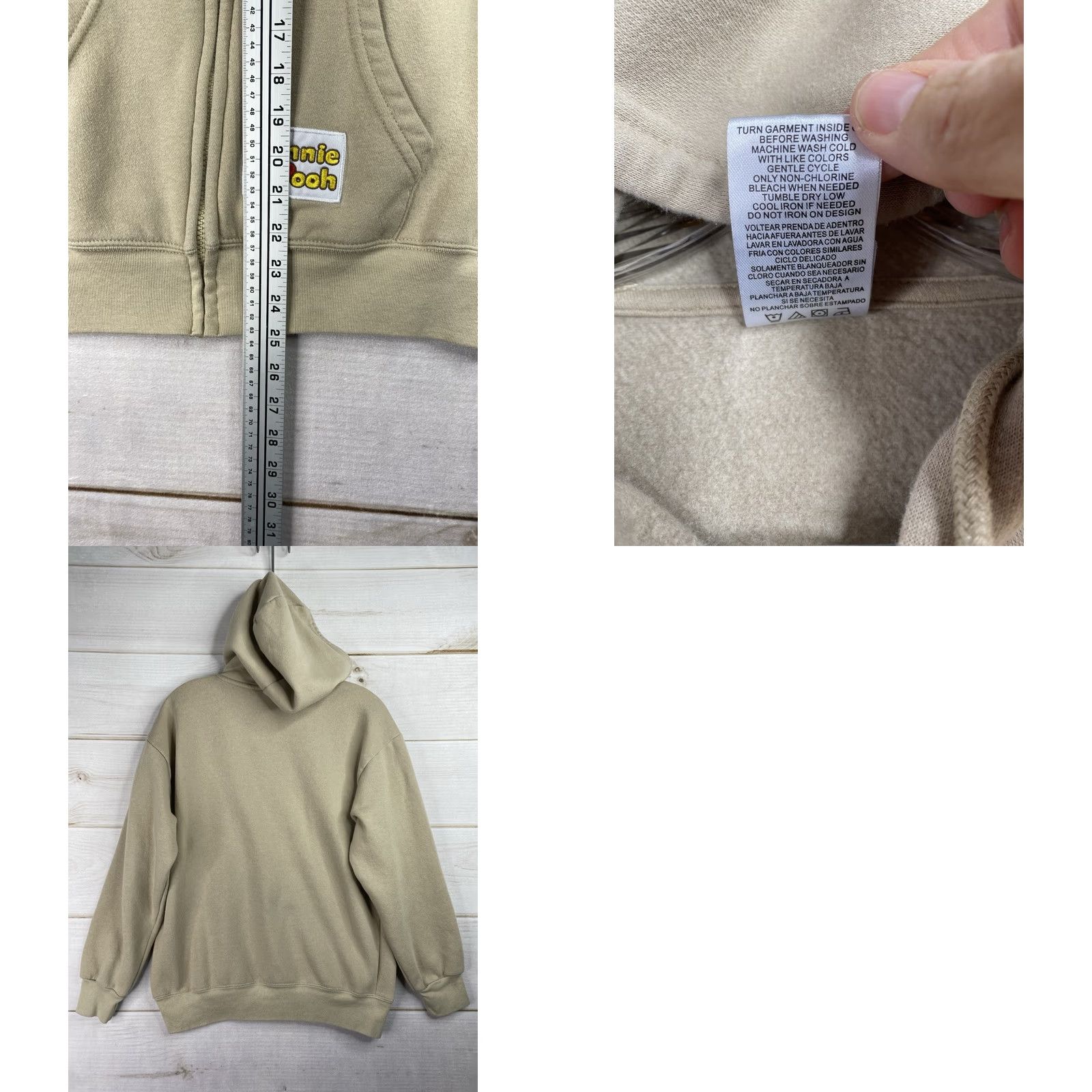 Disney Disney Winnie the Pooh Womens Hoodie Sweatshirt Zip-Up S Embroidered Brown 60% Cotton 40% Polyester Crew Neck Hooded Full Zip Womens Size S Size S / US 4 / IT 40 - 8 Thumbnail