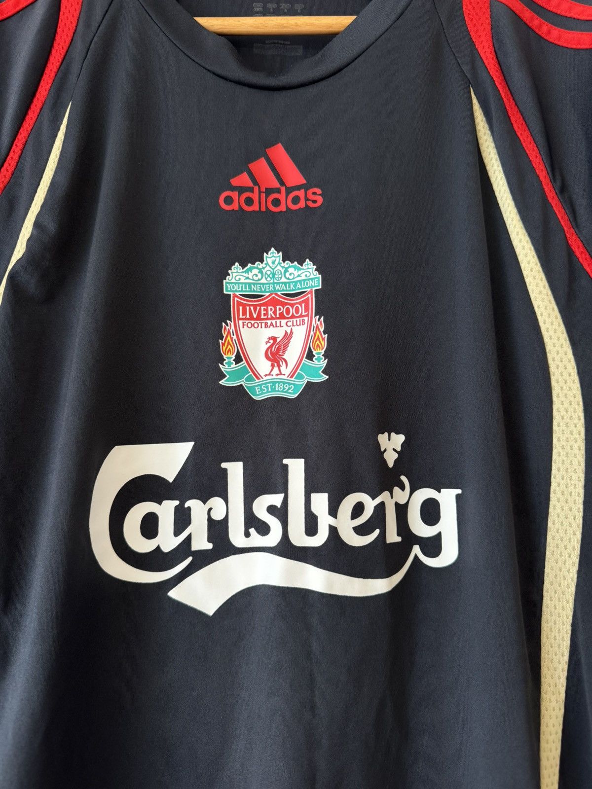 Adidas Vintage Liverpool 2009-2010 Soccer Training Jersey Shirt Kit Size US L / EU 52-54 / 3 - 6 Thumbnail