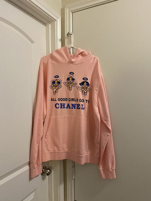 Pink chanel clearance hoodie