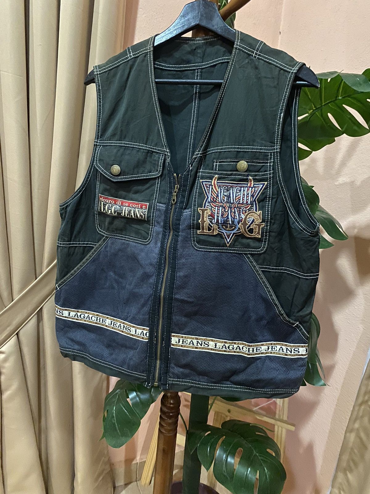 Vintage VINTAGE 90S LAGACHE JEANS VEST JACKET Size US S / EU 44-46 / 1 - 4 Thumbnail