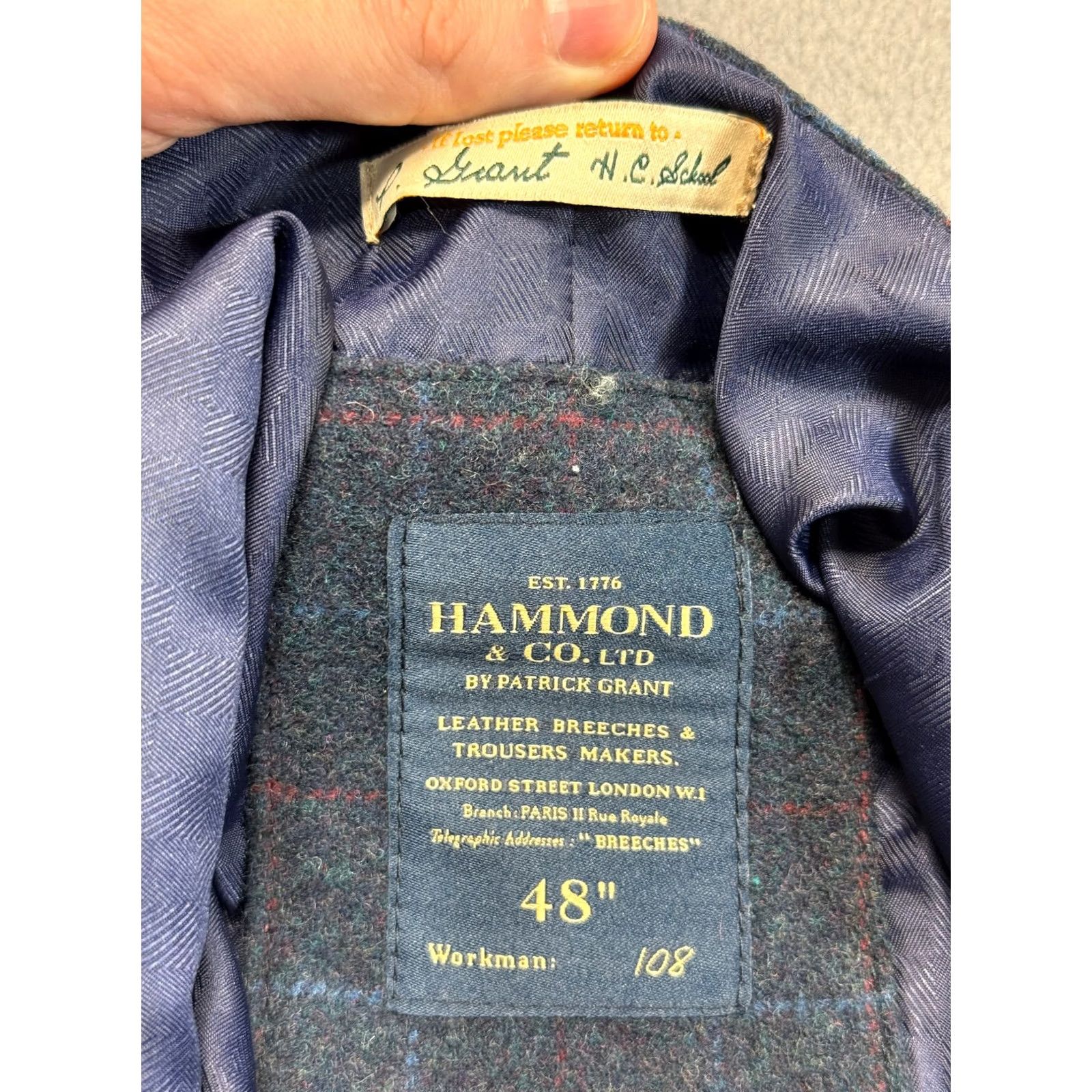 Vintage Hammond & CO. blue vest waistcoat mens size 48 jacket vest waistcoat 3 Piece blue Men 48 Mens Size US M / EU 48-50 / 2 - 5 Thumbnail
