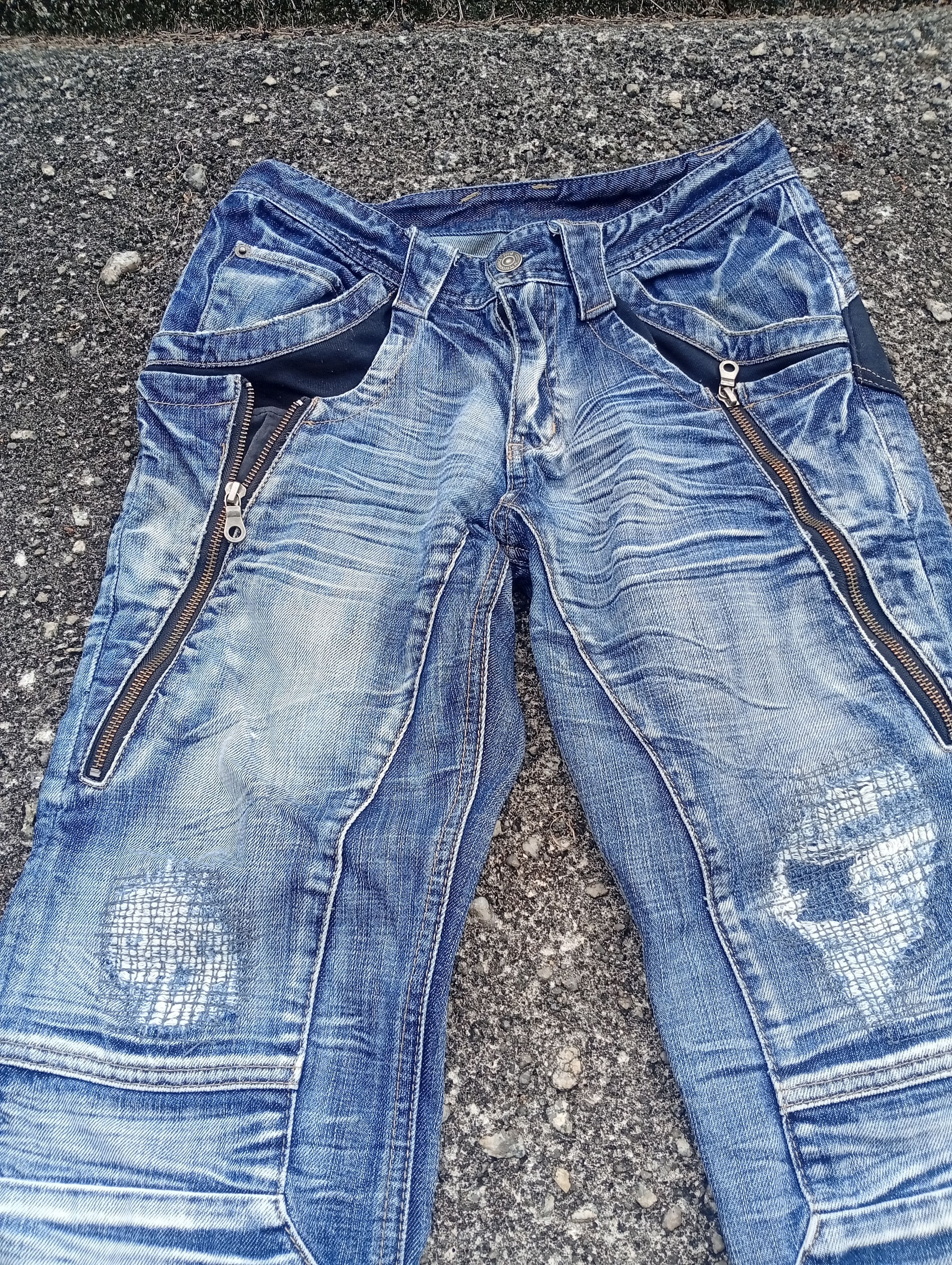 PPFM Japanese brand x PPFM moto biker distressed denim jeans Size US 29 - 5 Thumbnail