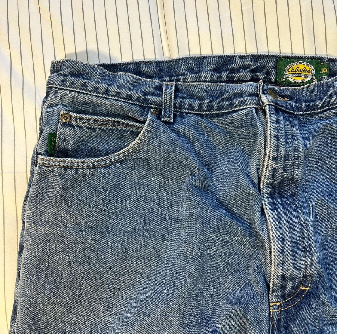 Cabelas × Vintage 36x30 Cabelas Flannel Lined Heavyweight Baggy Jeans Size US 36 / EU 52 - 3 Thumbnail