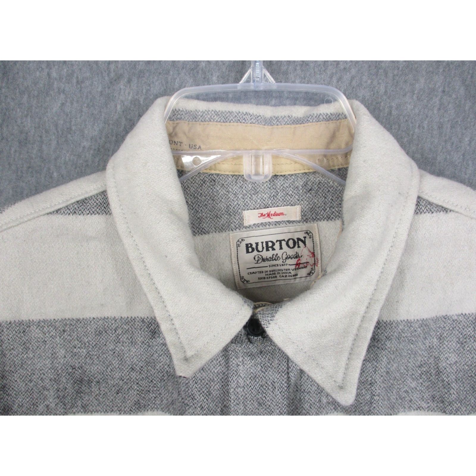 Burton Burton Jacket Mens Shacket Medium Striped Flannel Wool Blend Lined Button Size US M / EU 48-50 / 2 - 2 Thumbnail