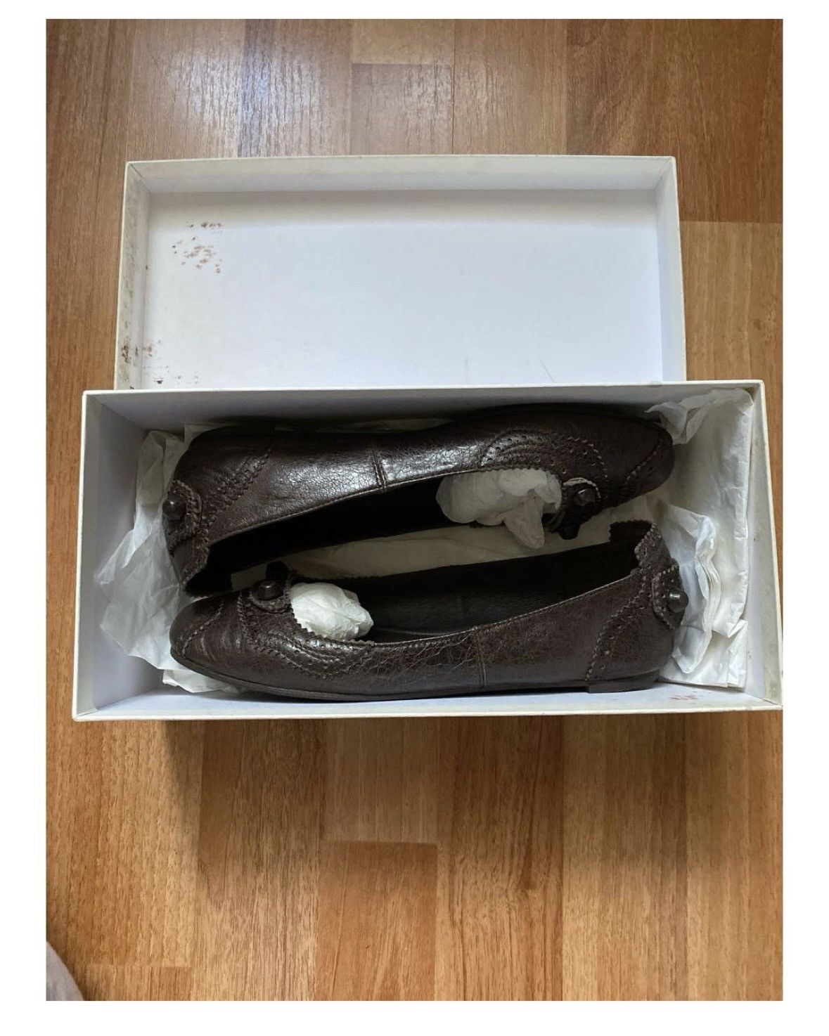 Balenciaga flats brown color
