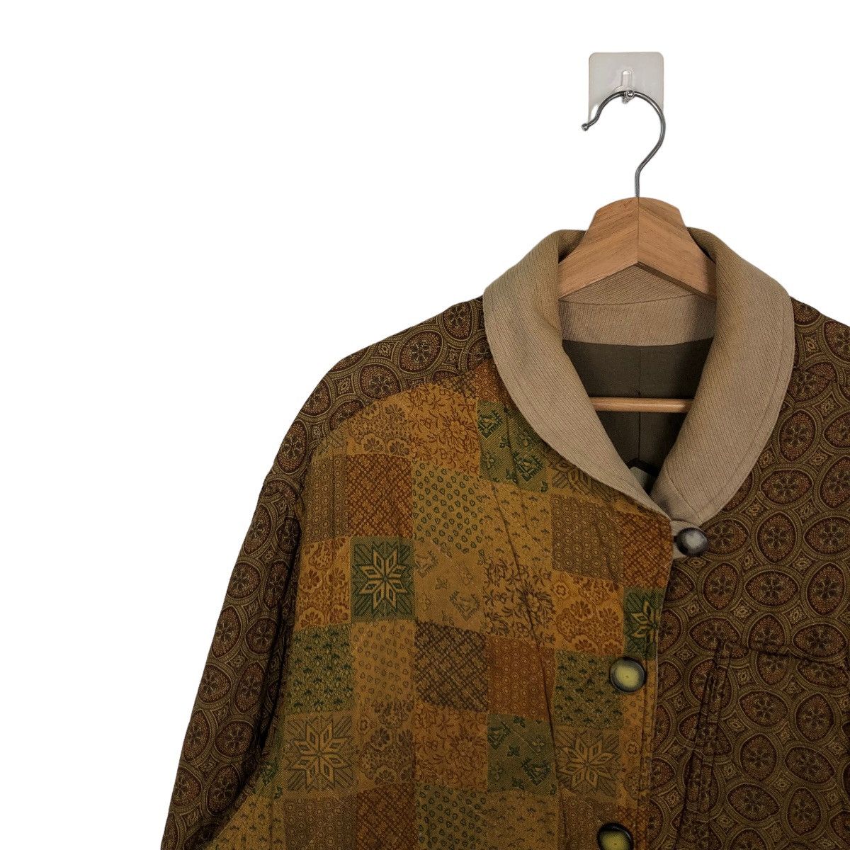Japanese Brand 🔥RARE 90’s VINTAGE PATCHWORK CHORE JACKET ELENA BRUNELLI Size US M / EU 48-50 / 2 - 6 Thumbnail