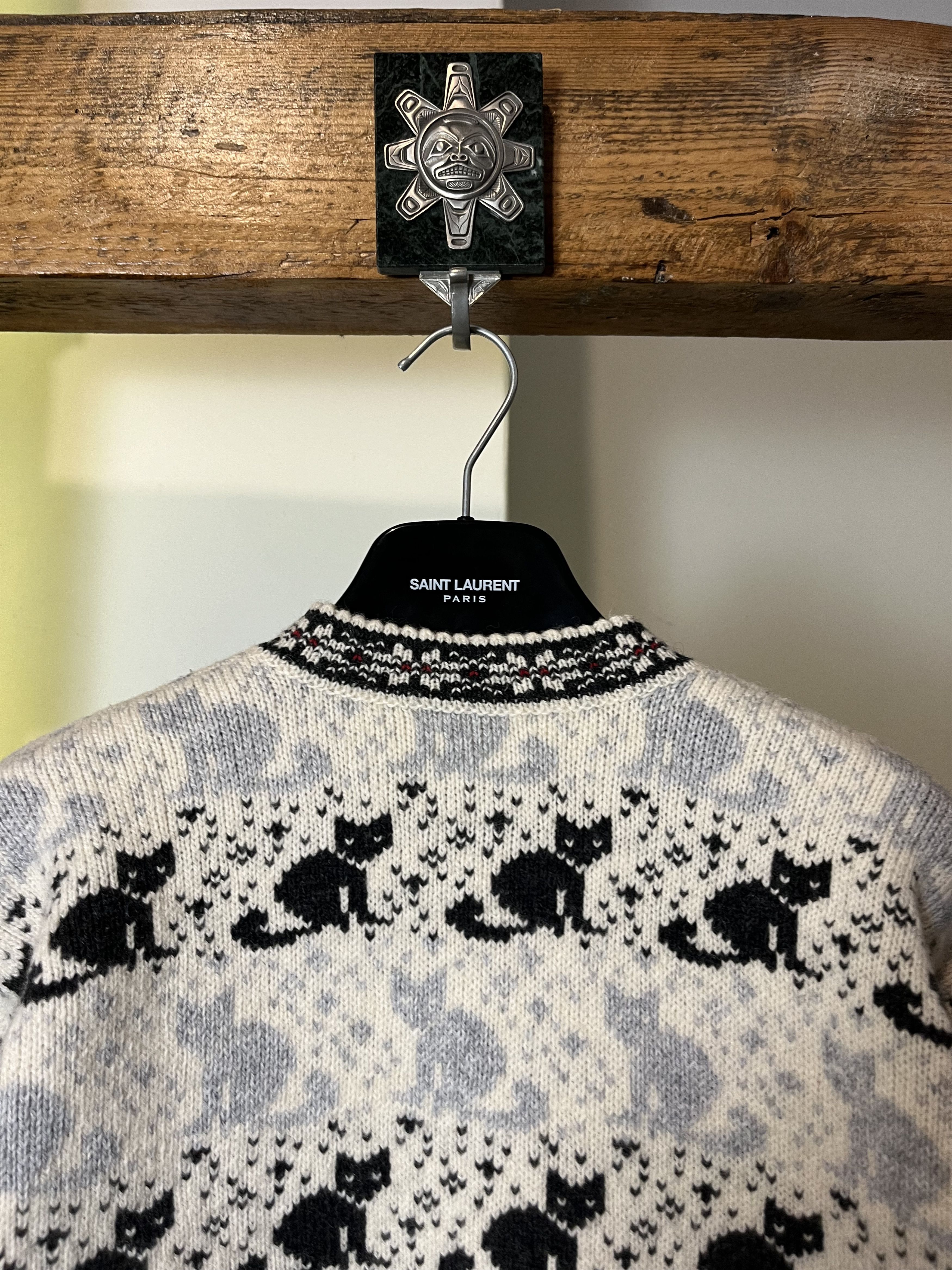 Dale Of Norway × Vintage 90s Hand Made Cats Dale of Norway Style Knit Wool Sweater Size US S / EU 44-46 / 1 - 5 Thumbnail