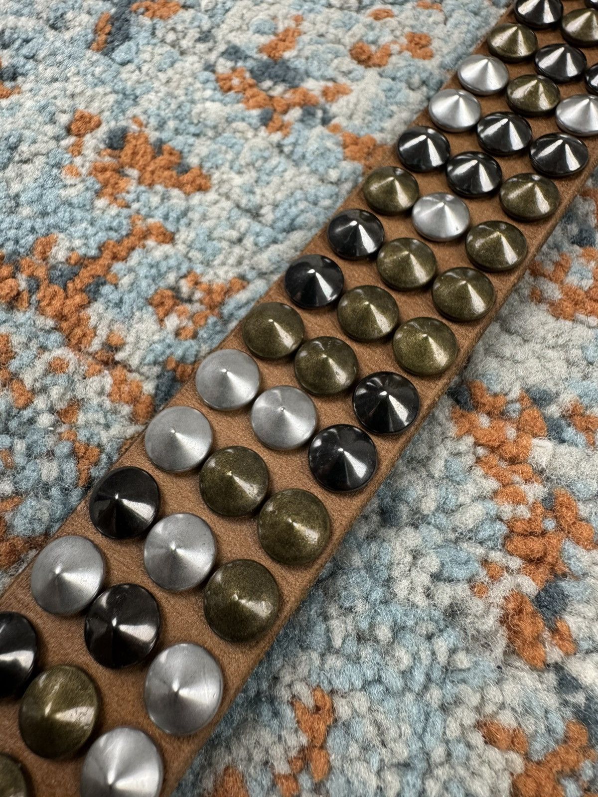 LIEBESKIND BERLIN Vintage Y2K Liebeskind real leather rivets studded belt Size ONE SIZE - 8 Thumbnail