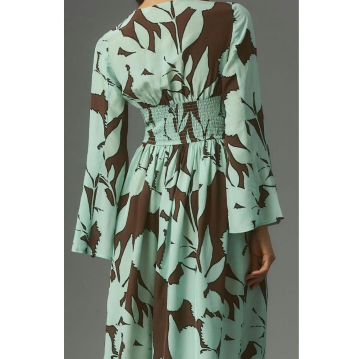Anthropologie New DHRUV KAPOOR Long Sleeve V-Neck Maxi Dress $248 MEDIUM Size M / US 6-8 / IT 42-44 - 4 Thumbnail