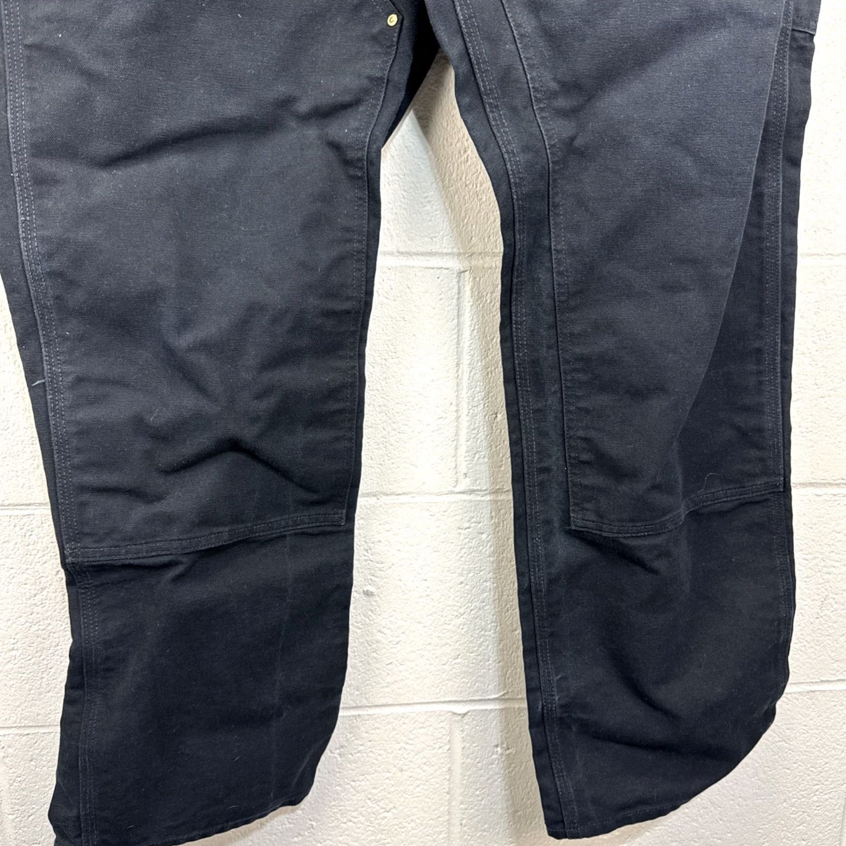 Carhartt VINTAGE Carhartt B01 USA Men's 40 x 30 Black Canvas Duck Double Knee Carpenter Pants Size US 40 / EU 56 - 5 Thumbnail