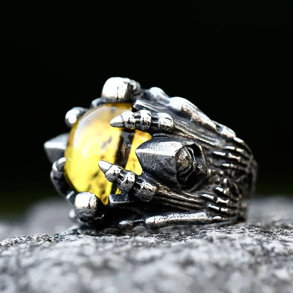 Jewelry × Vintage Vintage Yellow Evil Eyes Ring Size ONE SIZE - 2 Thumbnail