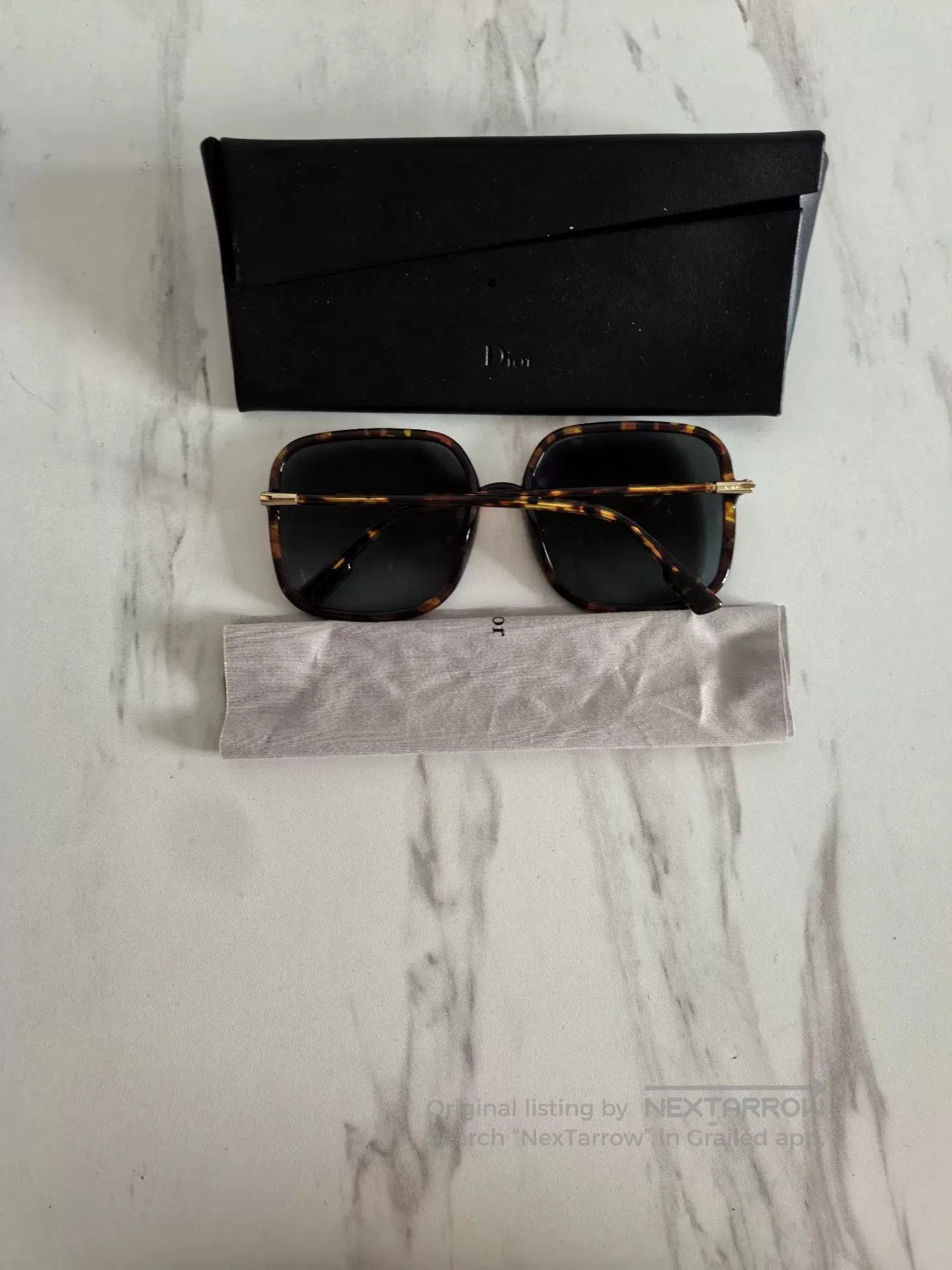 Dior Dior Metal Frame Sunglasses with Case. Size ONE SIZE - 5 Thumbnail