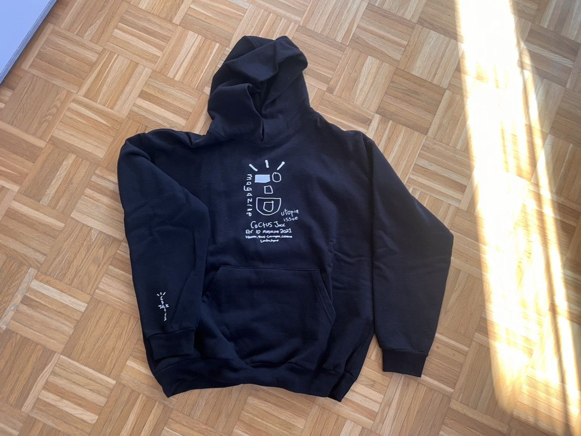 image of Travis Scott X Id Magazine Utopia Hoodie in Black, Men's (Size 2XL)