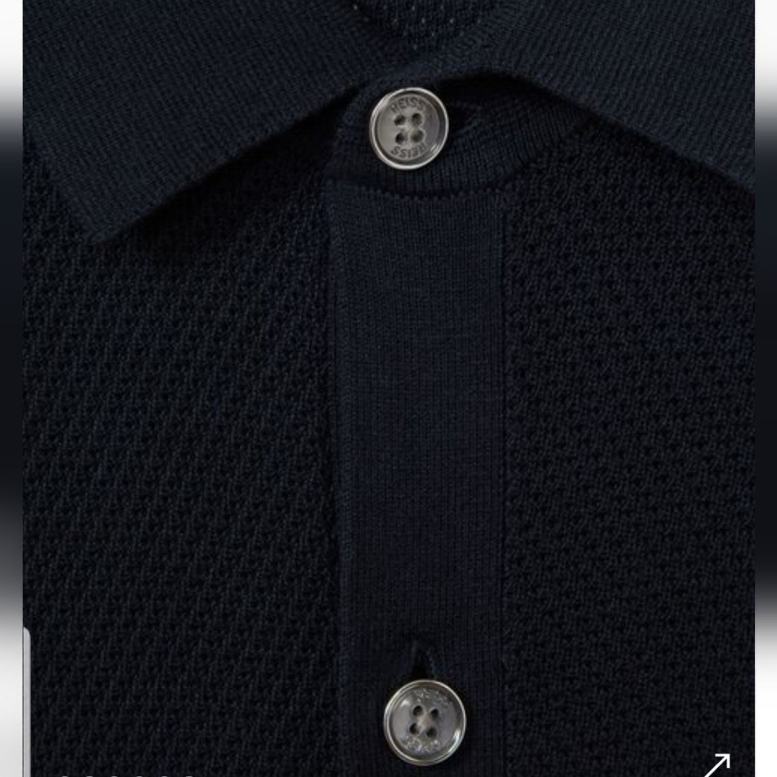 Reiss REISS Bravo Cotton Blend Textured Shirt, Size M Colour Navy Size US M / EU 48-50 / 2 - 6 Thumbnail
