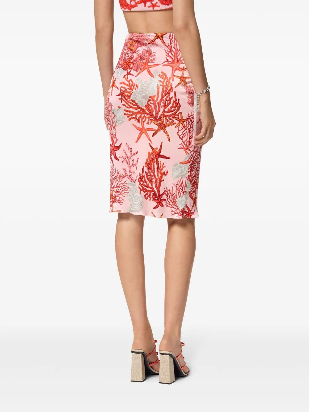 Versace o1y0226 Midi Skirt in Multicolor Size 26" / US 2 / IT 38 - 4 Thumbnail
