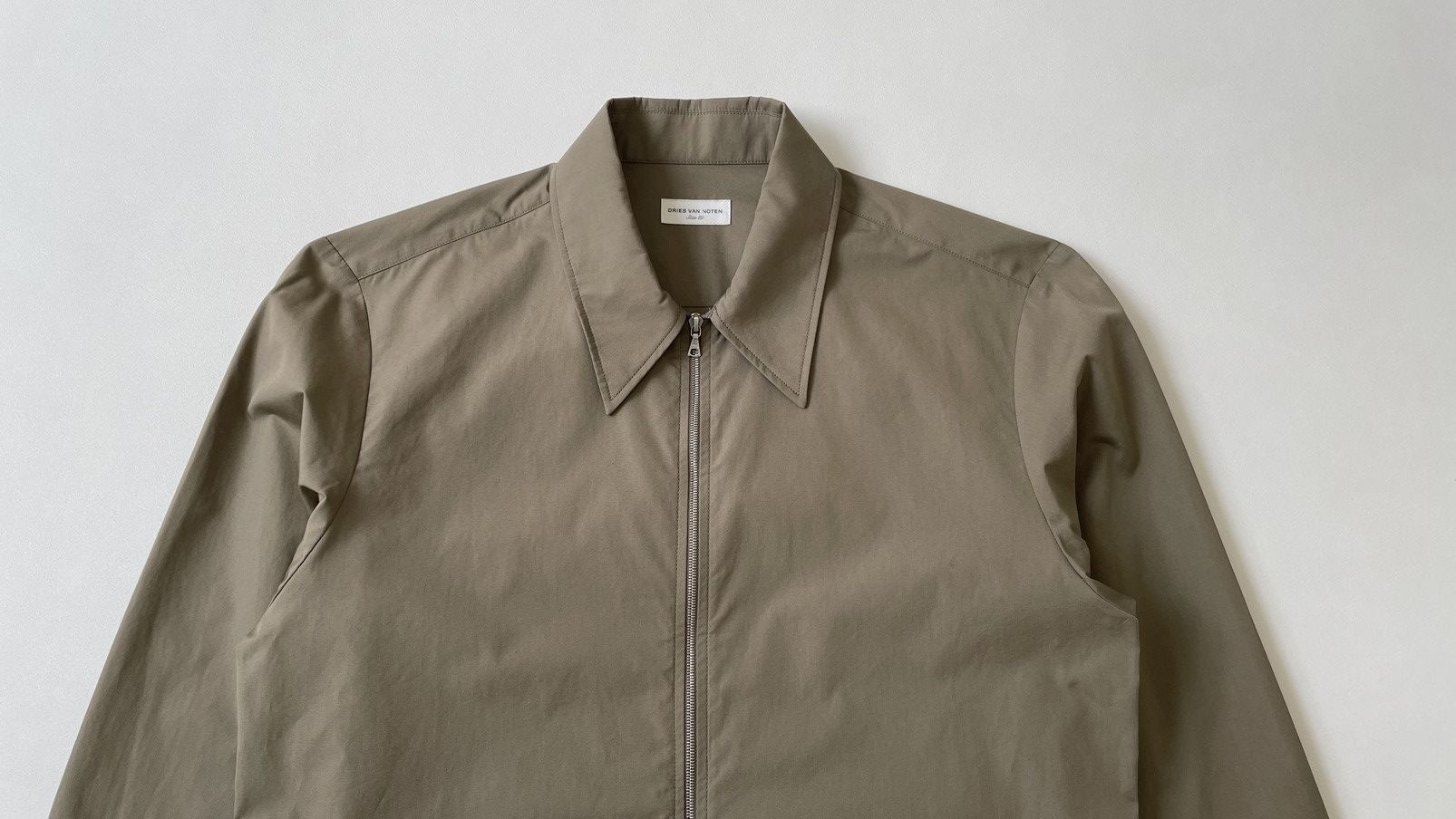 Dries Van Noten Sage Green Cotton ‘Zip Front’ Shirt Size US M / EU 48-50 / 2 - 3 Thumbnail