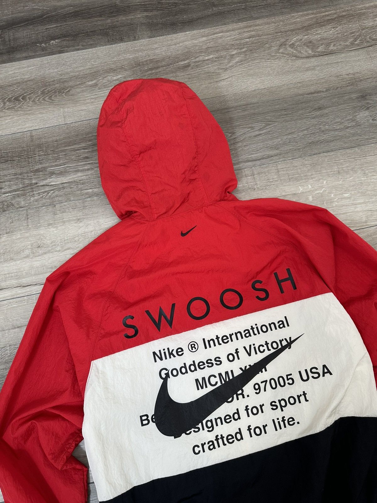 Nike Nike Light Puffy " Swoosh " Text Logo Jacket Sz. Medium M Size US M / EU 48-50 / 2 - 3 Thumbnail