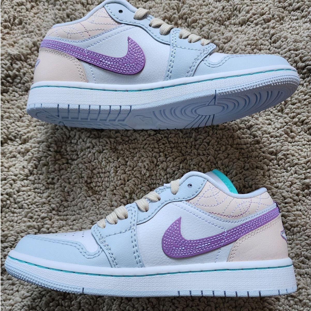 Jordan Brand Wmns Jordan 1 Low Multi-Color Sashiko Brand New Sz 5.5 Size US 5.5 / IT 35.5 - 3 Thumbnail