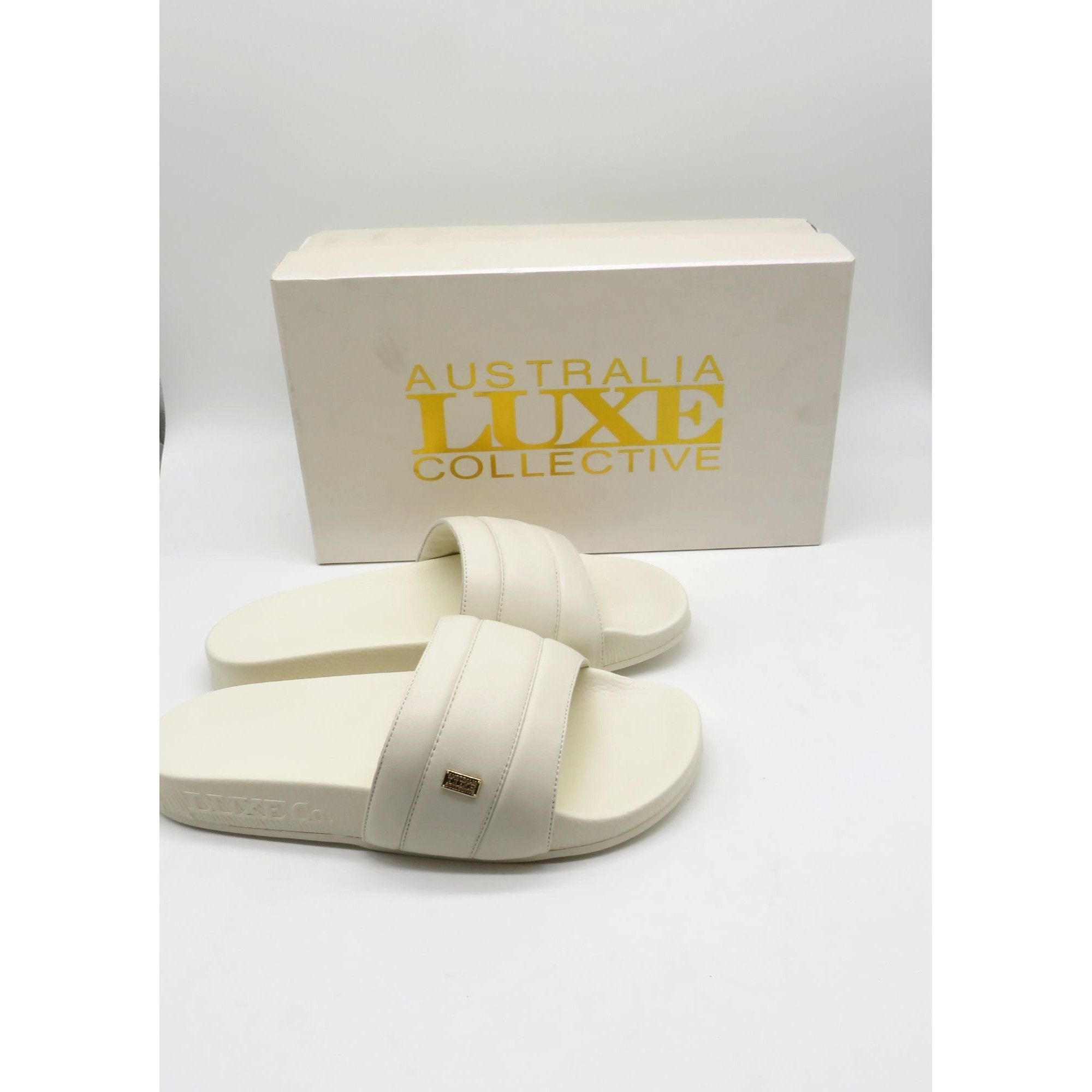 Other Australia Luxe Collective Vichy Cream Slides Sandals Womens Size US 7 / IT 37 - 1 Thumbnail