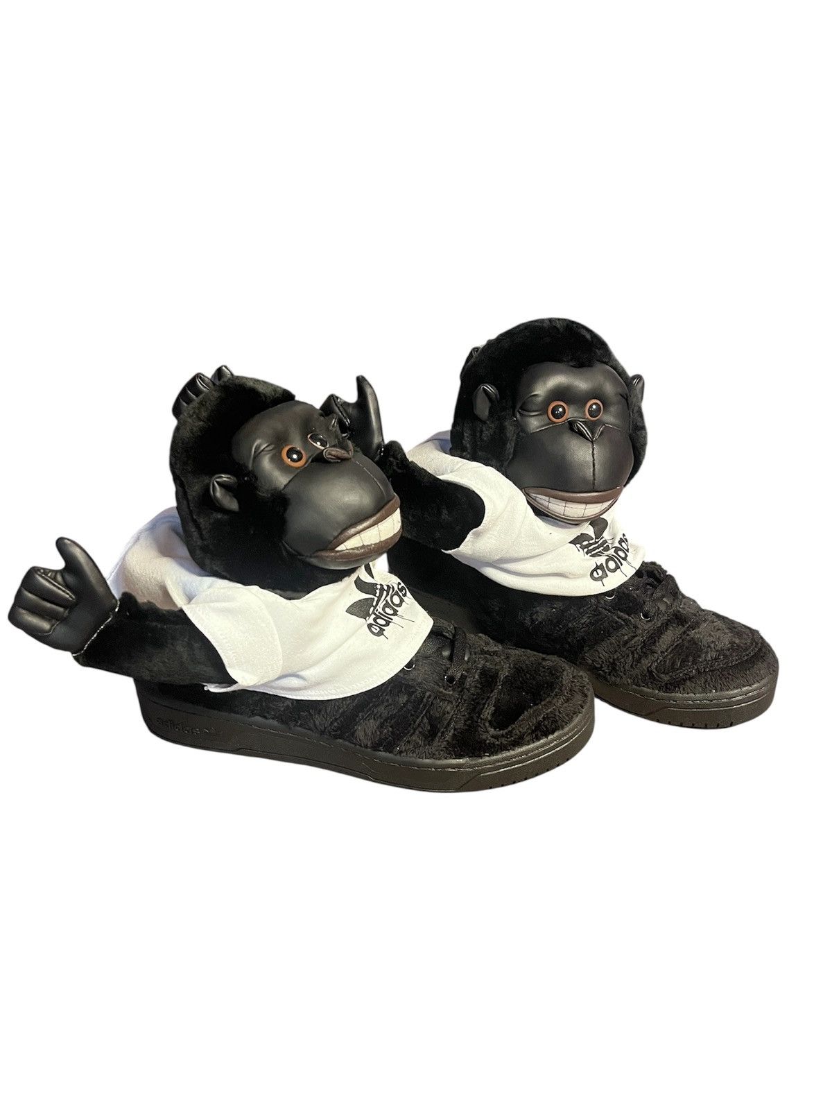 Adidas  Jeremy Scott Adidas Jeremy scott gorilla fur shoes | Grailed